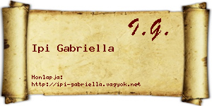 Ipi Gabriella névjegykártya